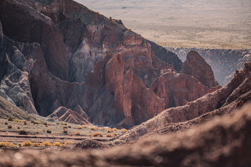 Layered canyon walls