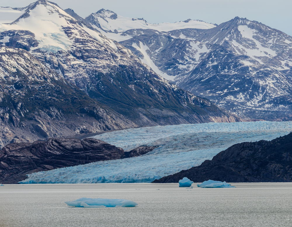 Grey Glacier meeting the lake, Torres del Paine